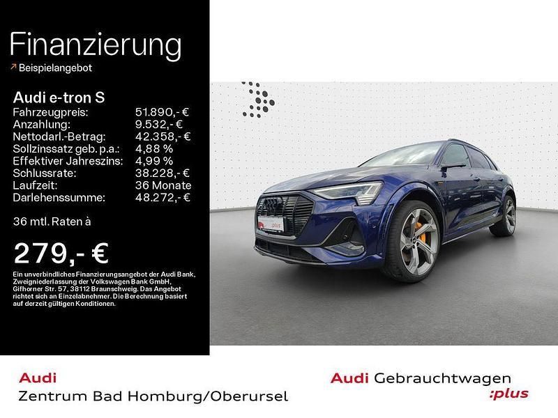 Blau Gebraucht 2021 Audi e-tron Sport SUV | 51.890 € (Etwas zu teuer) - Bild 1/4