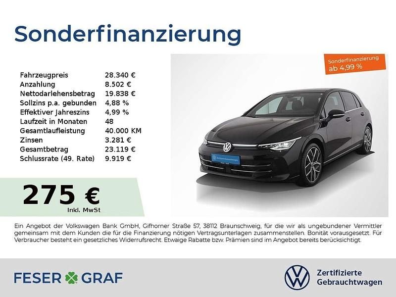 Gebraucht VW Golf Edition 150 PS (110 kW) 2024 Schwarz Limousine