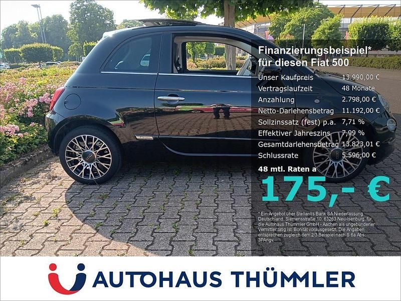 Colore esterno (vesuvio schwar Gebraucht 2021 Fiat 500 Star Kleinwagen | 13.990 € (Etwas zu teuer) - Bild 1/4