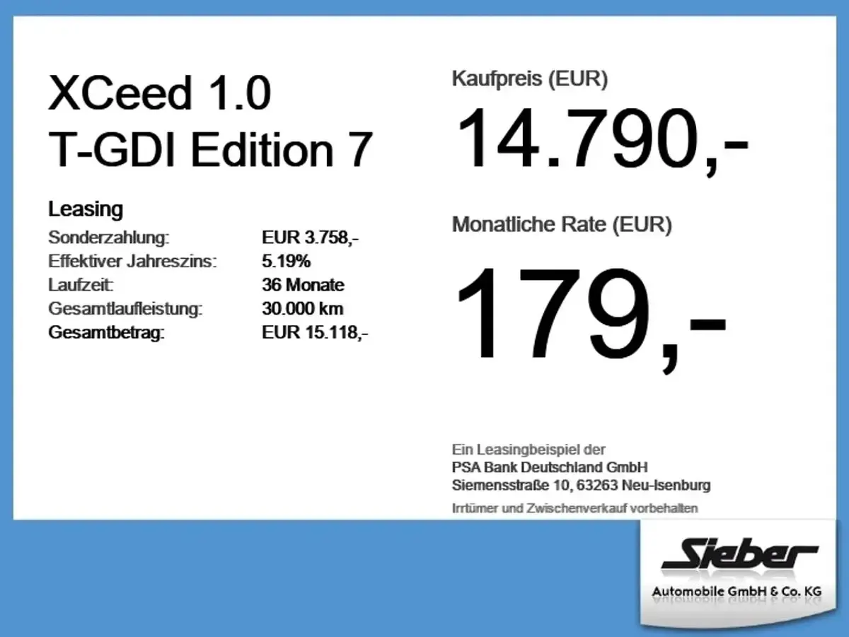 Gebraucht Kia XCeed Edition 7 120 PS (88 kW) 2022 Zilinaschwarz SUV