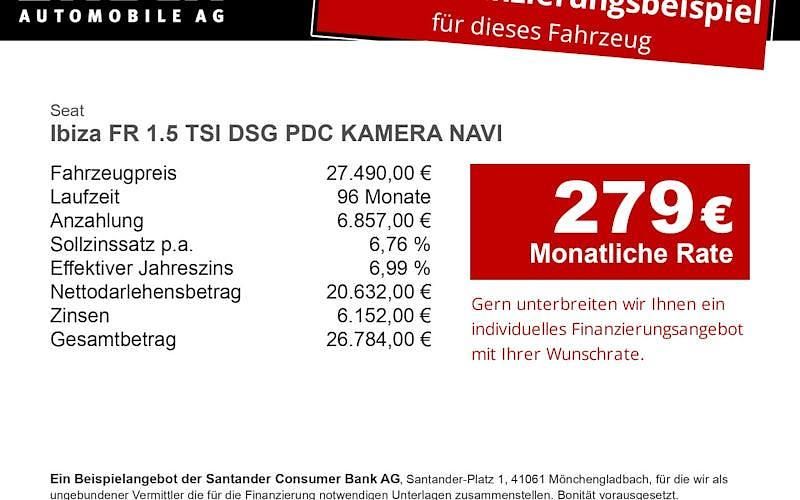 Neu Seat Ibiza FR 150 PS (110 kW) 2025 Desire rot metallic Limousine