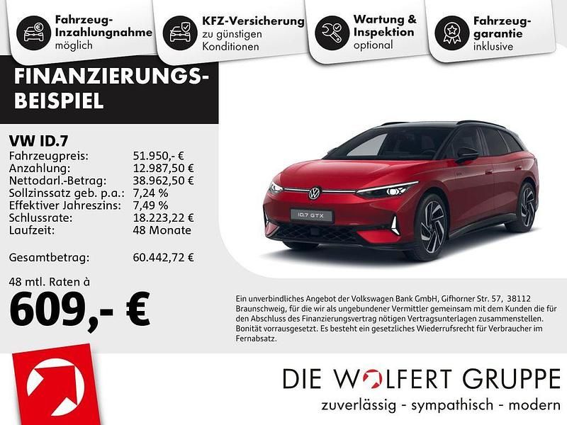 Kings red metallic Gebraucht 2024 VW ID.7 GTX Kombi | 51.950 € (Fairer Preis) - Bild 1/3