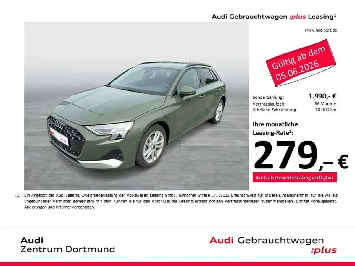 Gebraucht Audi A3 Advanced 204 PS (150 kW) 2025 Grün Limousine