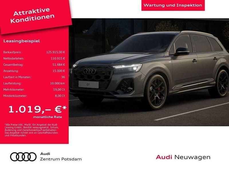 Grau Neu 2025 Audi Q7 Business SUV | 107.299 € - Bild 1/4