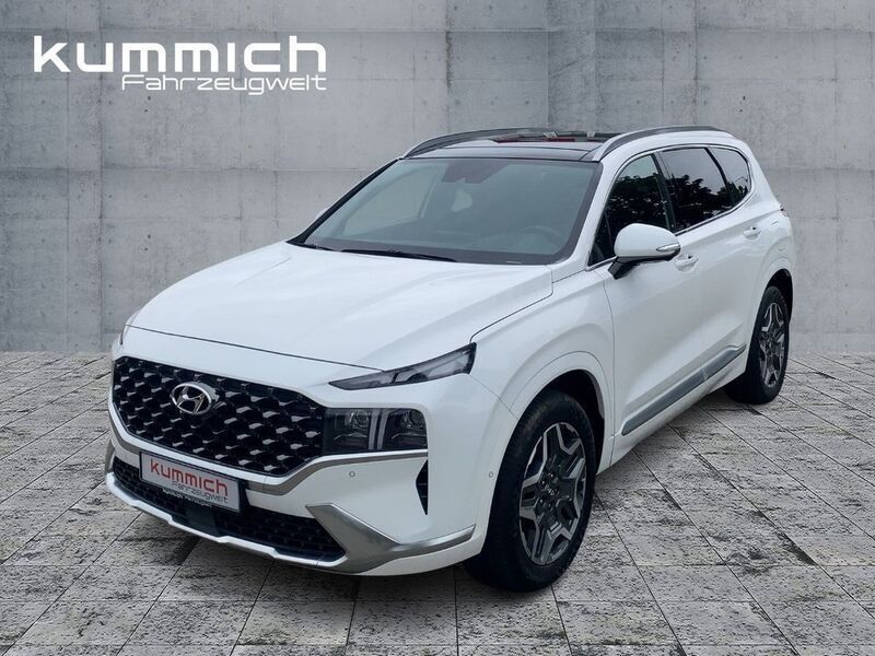 White cream (weiß) Gebraucht 2022 Hyundai Santa Fe Signature SUV | 41.611 € (Etwas zu teuer) - Bild 1/4