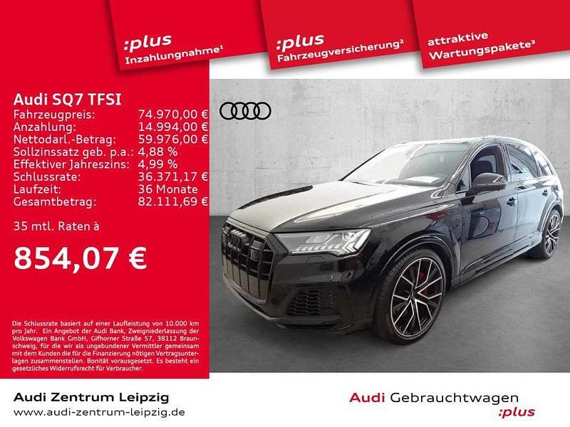 Schwarz Gebraucht 2022 Audi SQ7 Sport SUV | 73.370 € (Superpreis) - Bild 1/3