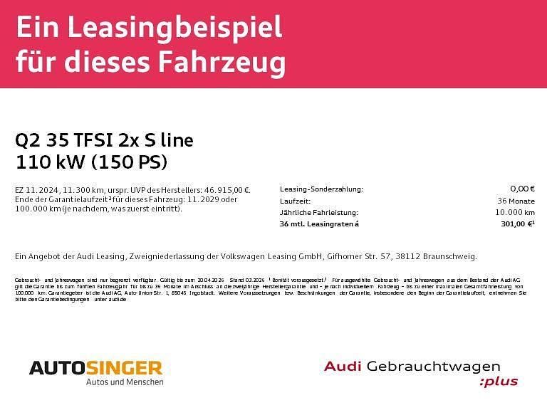 Gebraucht Audi Q2 S-Line 150 PS (110 kW) 2024 Tausilber metallic SUV