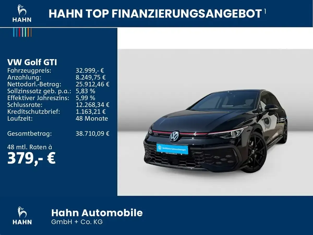Gebraucht VW Golf VIII GTI 265 PS (194 kW) 2024 Schwarz Limousine