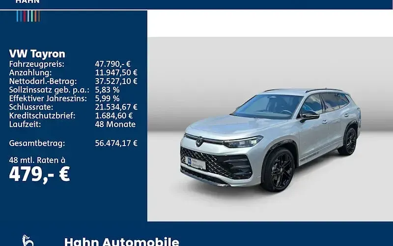 Gebraucht VW Tayron R-line 150 PS (110 kW) 2025 Silber SUV