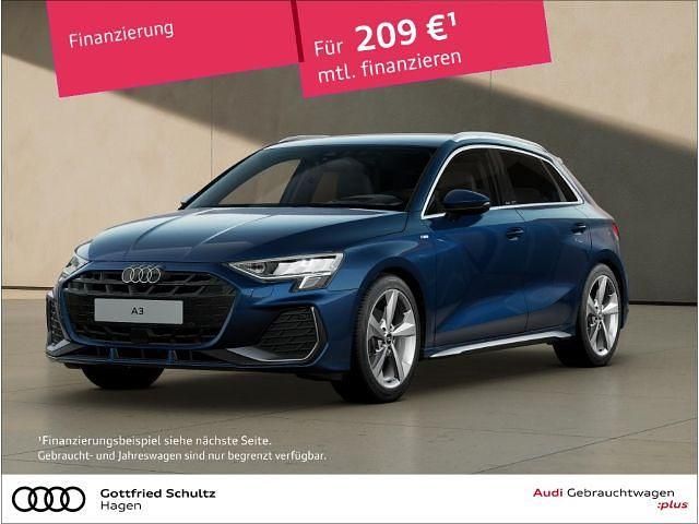 Blau Gebraucht 2025 Audi A3 Sportback S-Line Limousine | 35.180 € (Fairer Preis) - Bild 1/3