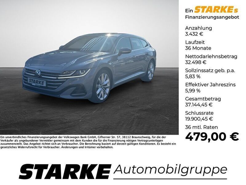 Schwarz (deep black perleffekt) Gebraucht 2022 VW Arteon R-line Kombi | 47.680 € - Bild 1/3