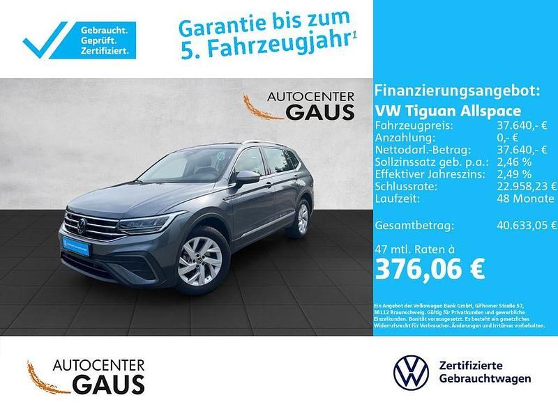 Grau Gebraucht 2024 VW Tiguan Allspace Life SUV | 37.640 € (Fairer Preis) - Bild 1/4