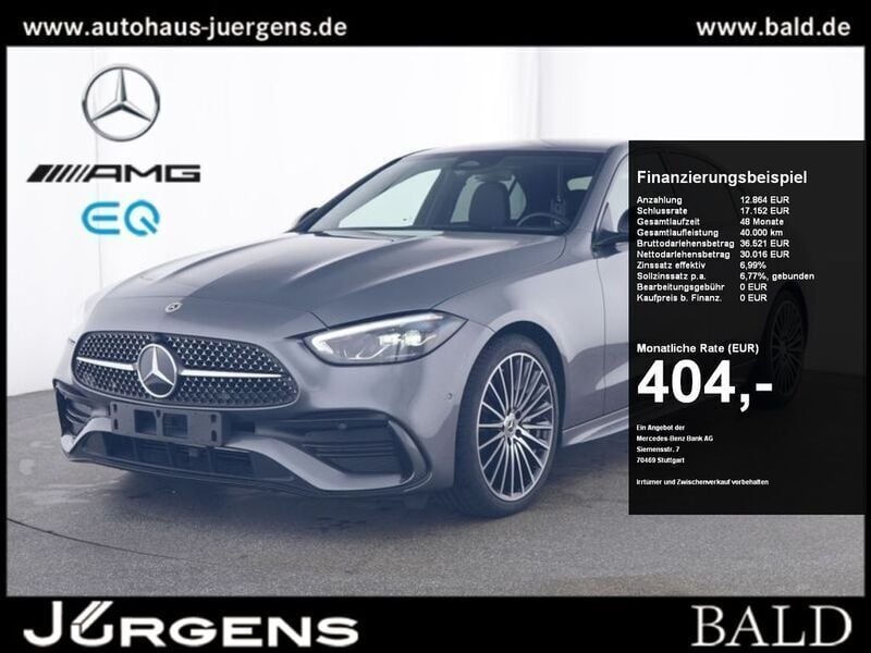Selenitgrau metallic Gebraucht 2024 Mercedes C180 AMG Limousine | 41.550 € (Etwas zu teuer) - Bild 1/4