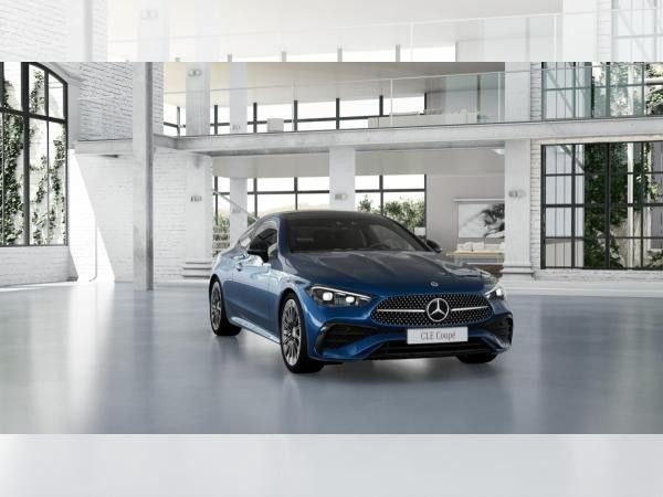Blau (spektralblau metalliclack) Neu 2025 Mercedes CLE450 AMG Line Premium Plus Coupé | 104.732 € - Bild 1/4