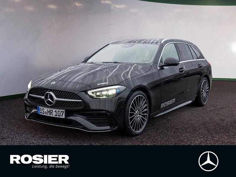 Schwarz / obsidianschwarz Gebraucht 2024 Mercedes C220 AMG line Kombi | 51.900 € - Bild 1/4