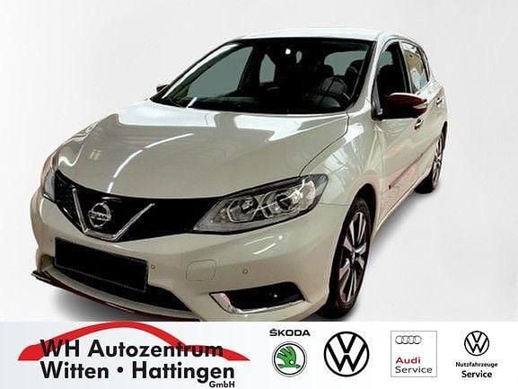 Brilliant white metallic Gebraucht 2017 Nissan Pulsar Tekna Limousine | 10.990 € (Fairer Preis) - Bild 1/3