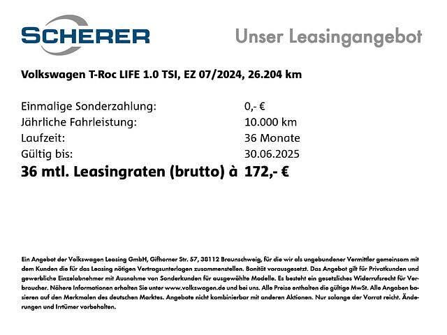 Gebraucht VW T-Roc Life 116 PS (85 kW) 2024 Othercolor SUV