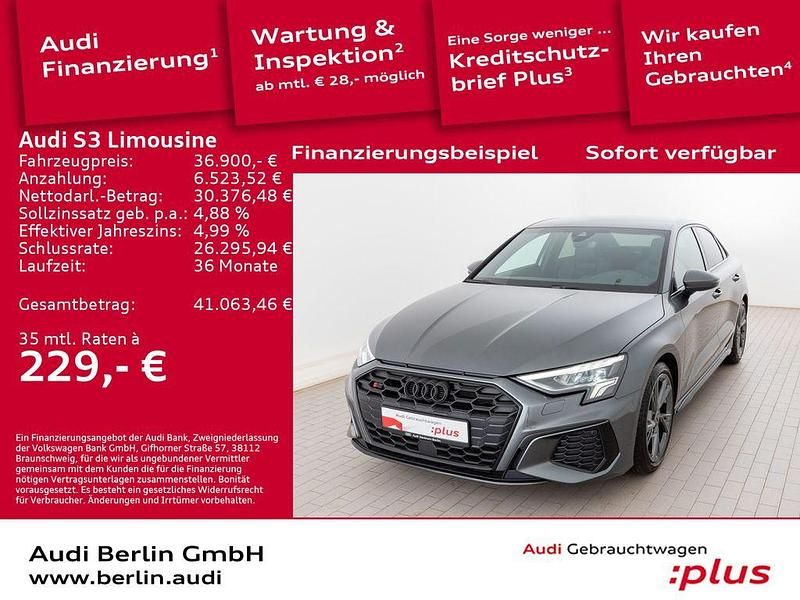 Daytonagrau perleffekt Gebraucht 2022 Audi S3 Ambiente Limousine | 36.900 € (Guter Preis) - Bild 1/3