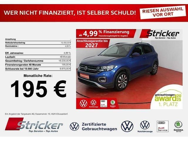 Blau (metallic) Gebraucht 2022 VW T-Cross Active SUV | 16.450 € (Guter Preis) - Bild 1/4