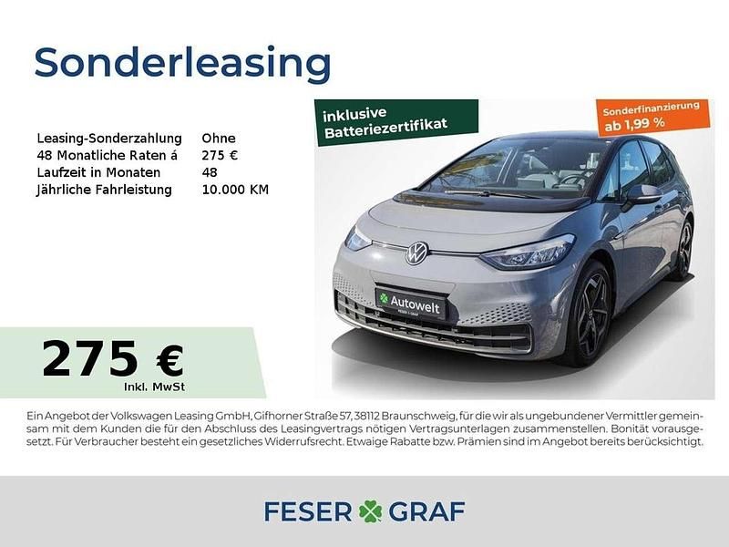 Gebraucht VW ID.3 Pro 106 kW (145 PS) 2022 Mondsteingrau schwarz Kleinwagen
