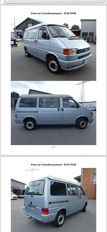 Używany VW T4 78 KM (57 kW) 1992 Srebrny Van