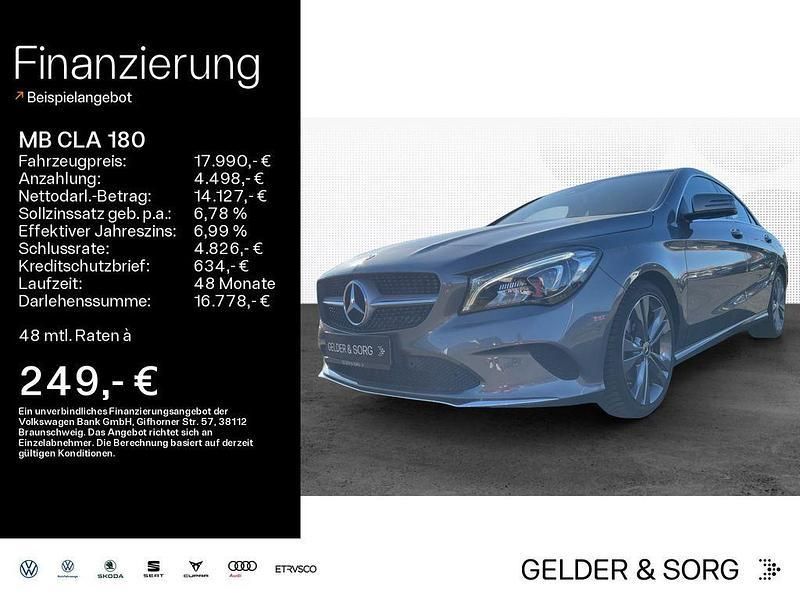 Mountaingrau met. Gebraucht 2018 Mercedes CLA180 Limousine | 19.990 € (Fairer Preis) - Bild 1/4