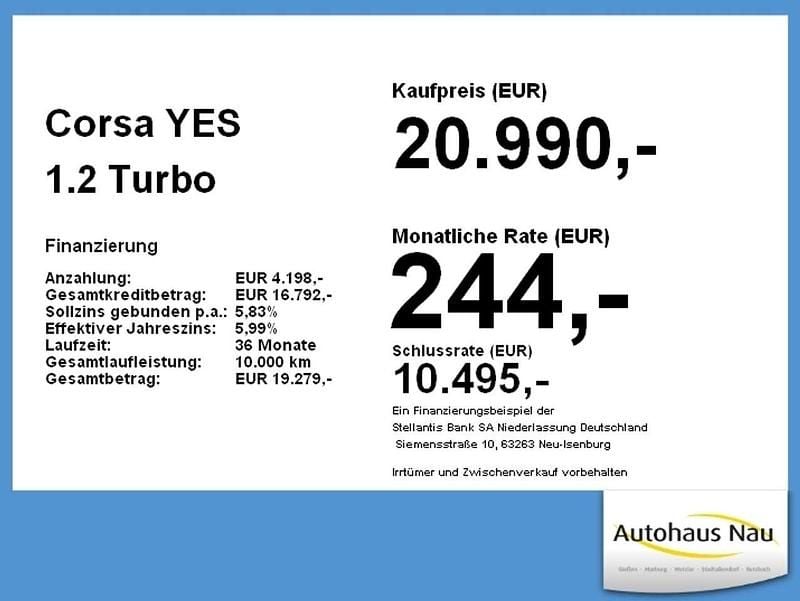 Gebraucht Opel Corsa 101 PS (74 kW) 2025 Eukalyptus grün Kleinwagen