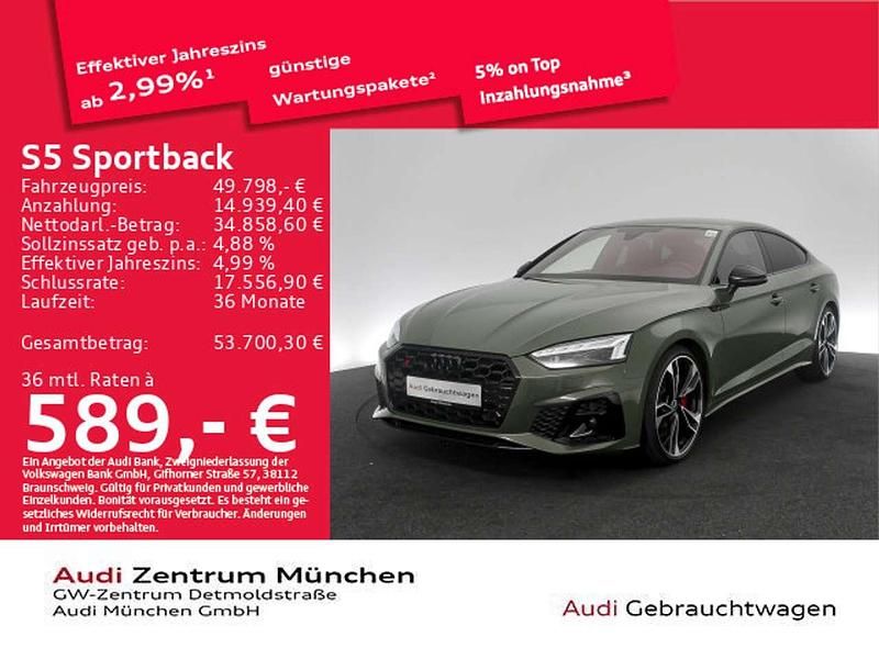 Gebraucht Audi S5 341 PS (250 kW) 2023 Distriktgrün metallic Coupé