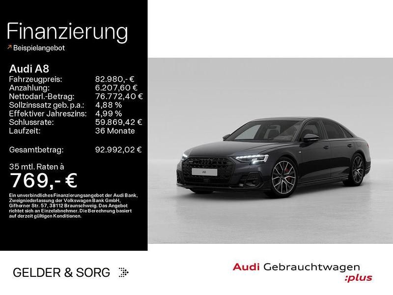 Sebringschwarz kristalleffekt Gebraucht 2025 Audi A8 Sport Limousine | 82.980 € (Teuer) - Bild 1/3