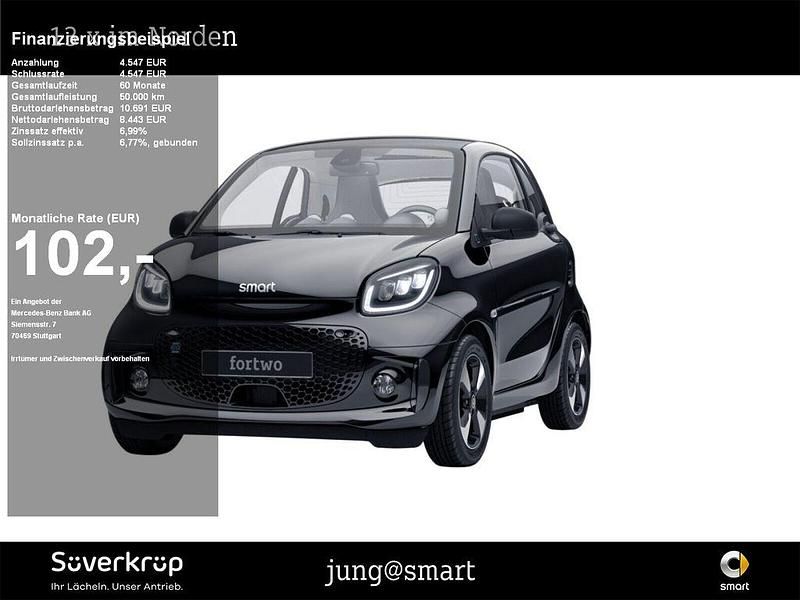 Schwarz Gebraucht 2021 Smart ForTwo Electric Drive Exclusive Kleinwagen | 12.790 € (Fairer Preis) - Bild 1/2