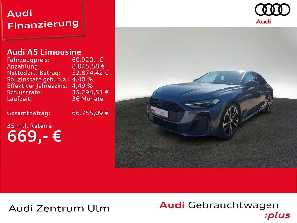Gebraucht Audi A5 S-Line 367 PS (269 kW) 2025 Horizontblau metallic Limousine