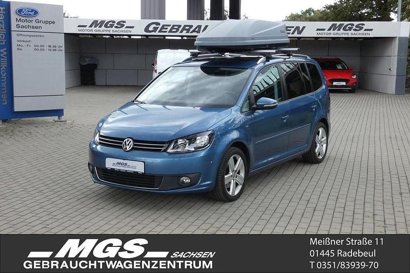 Pacific blue metallic Gebraucht 2014 VW Touran Cup Van / Kleinbus | 10.500 € (Guter Preis) - Bild 1/4