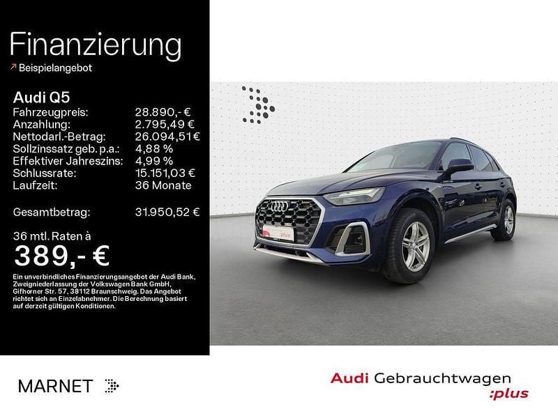 Gebraucht Audi Q5 S-Line 204 PS (150 kW) 2022 Navarrablau metallic SUV