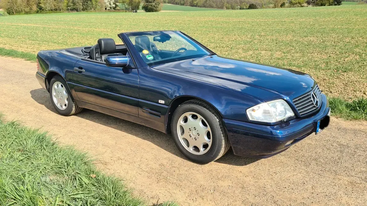 Gebraucht Mercedes SL320 231 PS (169 kW) 1997 Blau Cabrio