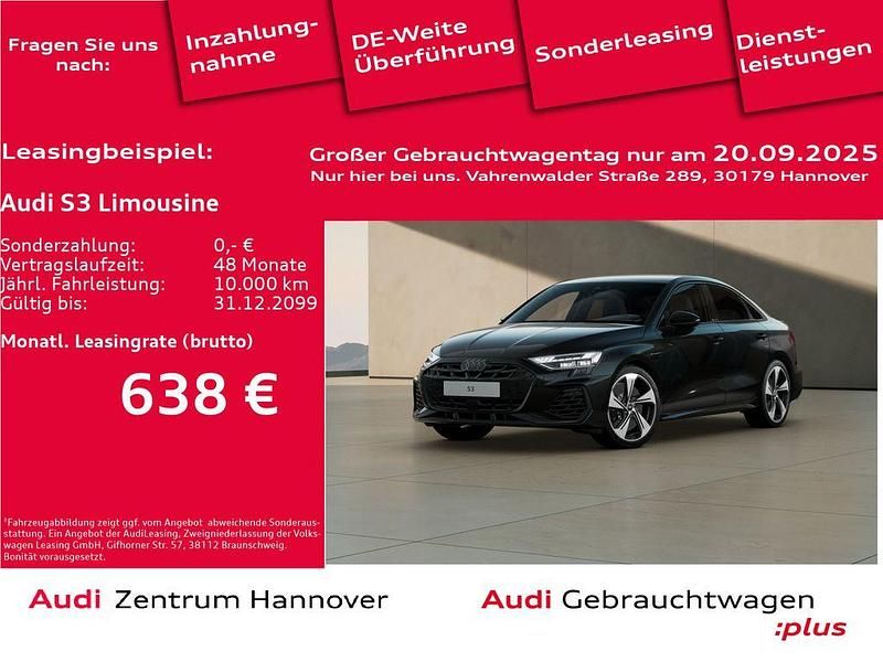 0e mythosschwarz metallic (metallic) Gebraucht 2024 Audi S3 Ambiente Limousine | 47.250 € (Fairer Preis) - Bild 1/4