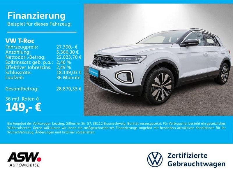 Pure white Gebraucht 2025 VW T-Roc Goal SUV | 27.390 € (Guter Preis) - Bild 1/4