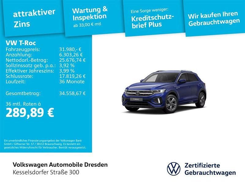 Blau Gebraucht 2025 VW T-Roc R-line SUV | 31.980 € (Fairer Preis) - Bild 1/4