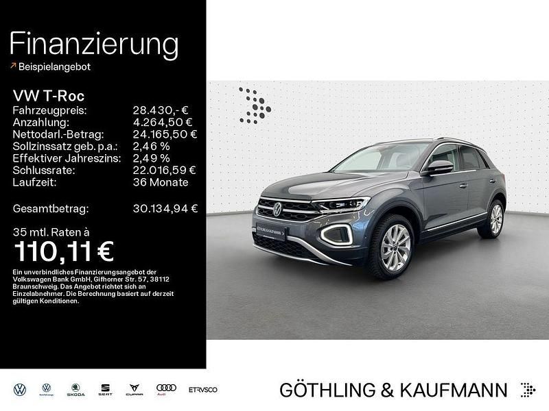 Indiumgrau metallic Gebraucht 2024 VW T-Roc Style SUV | 28.430 € (Fairer Preis) - Bild 1/4