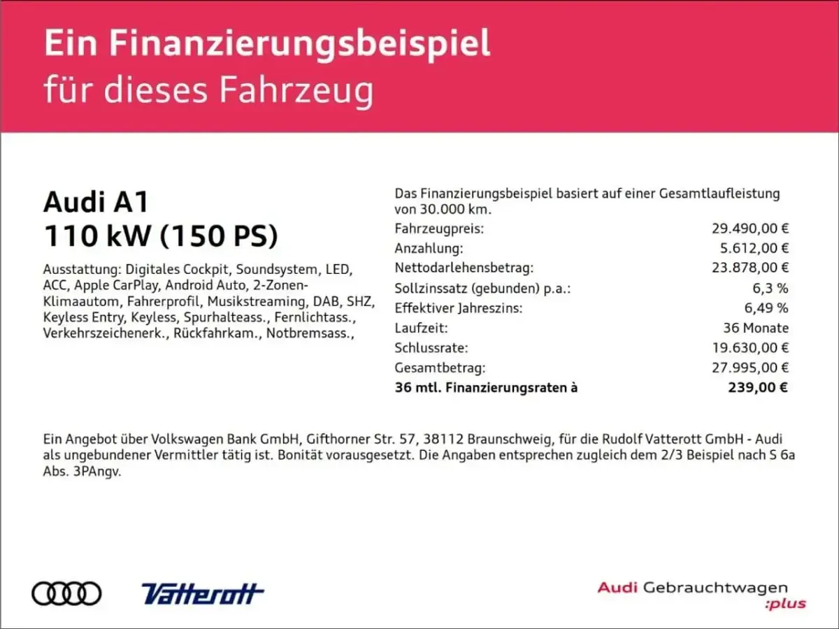 Gebraucht Audi A1 Ambiente 150 PS (110 kW) 2024 Blau SUV