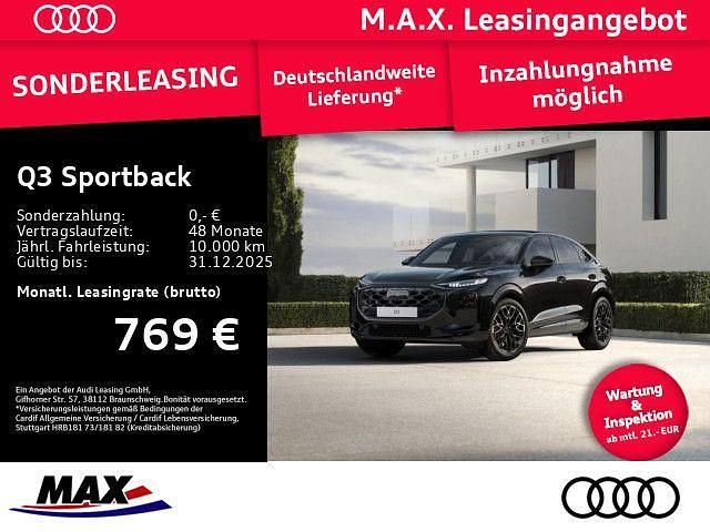 Schwarz Neu 2025 Audi Q3 Sportback S-Line SUV | 62.980 € (Teuer) - Bild 1/3