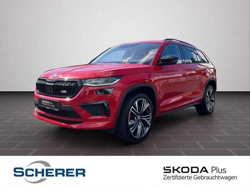 Velvetred metallic (metallic) Gebraucht 2022 Skoda Kodiaq RS SUV | 41.380 € (Fairer Preis) - Bild 1/4