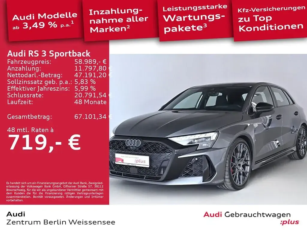 Gebraucht Audi RS3 Sport 400 PS (294 kW) 2025 Daytonagrau perleffekt Limousine