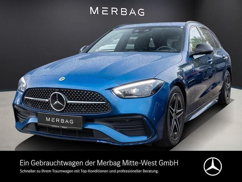 Lack spektralblau Gebraucht 2023 Mercedes C300 AMG Kombi | 35.450 € (Fairer Preis) - Bild 1/4
