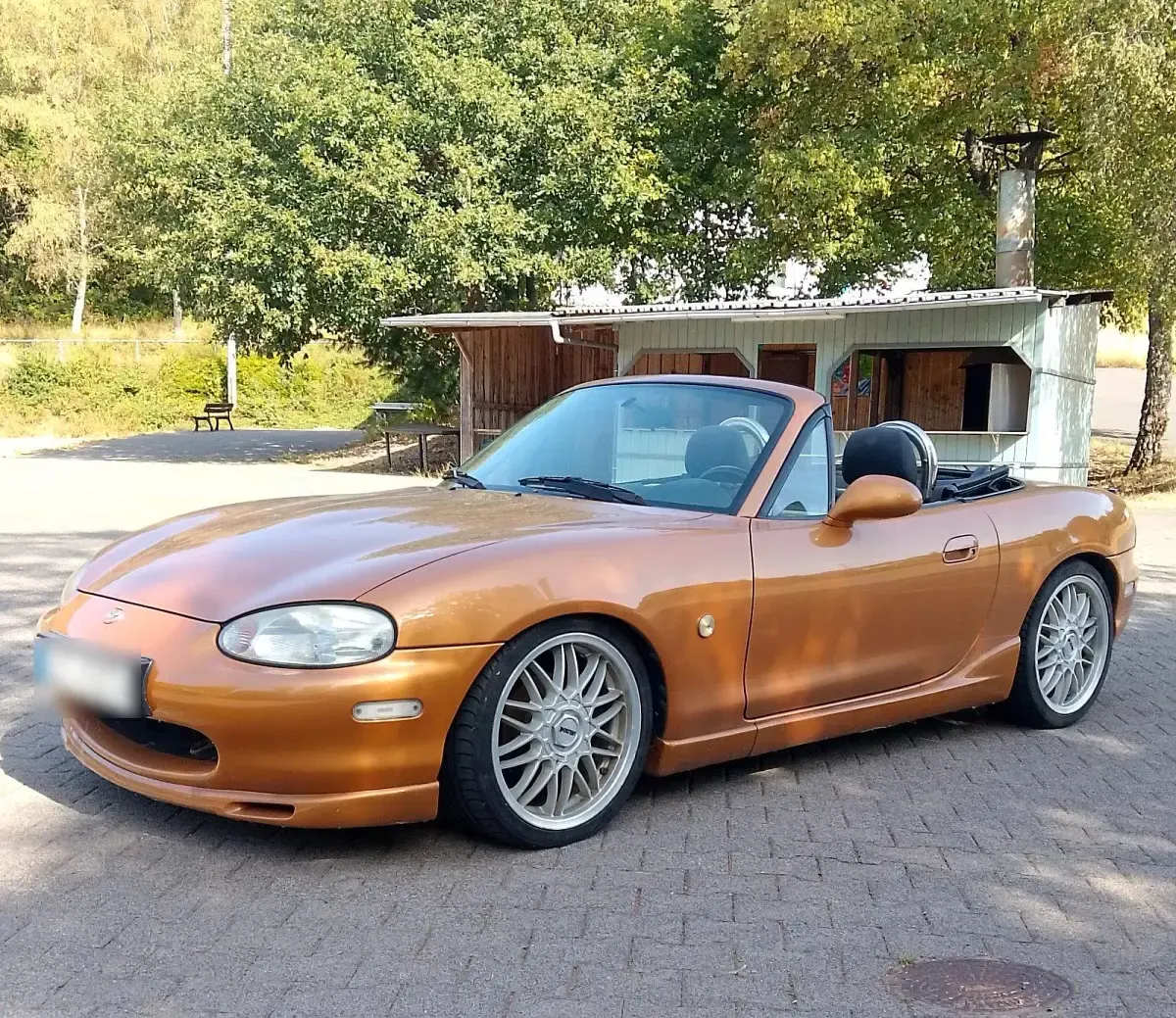 Gebraucht Mazda MX5 110 PS (80 kW) 1998 Gold Cabrio