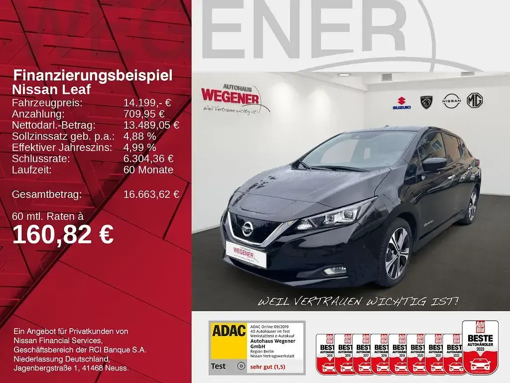 Gebraucht Nissan Leaf Tekna 110 kW (150 PS) 2019 Schwarz Kleinwagen