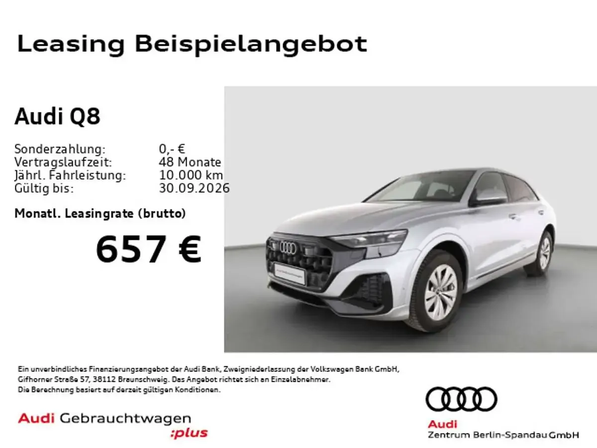 Gebraucht Audi Q8 Design 286 PS (210 kW) 2025 Satellitsilber metallic SUV