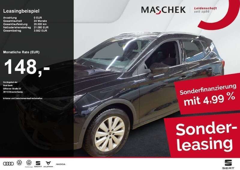 Midnight schwarz metallic Gebraucht 2024 Seat Arona FR SUV | 20.740 € (Fairer Preis) - Bild 1/4