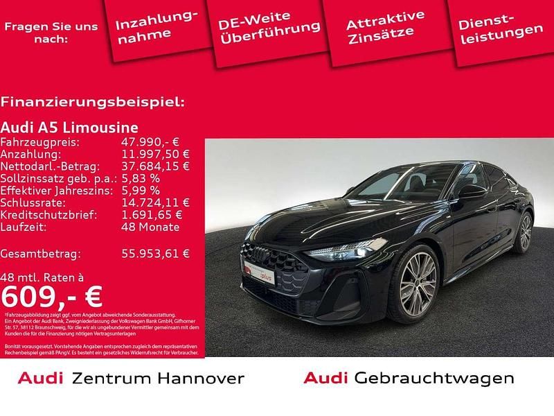 Mythosschwarz metallic Neu 2025 Audi A5 Ambiente Limousine | 47.990 € - Bild 1/2