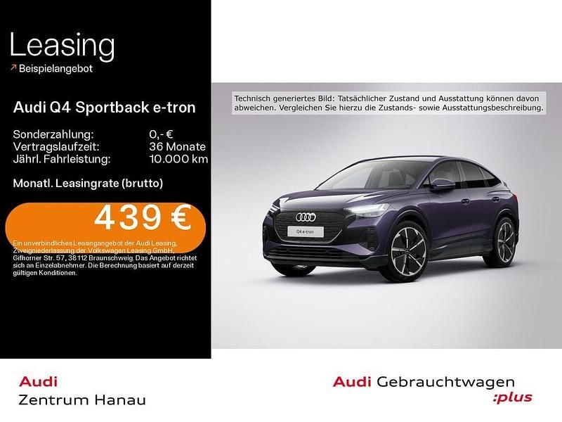 Violett Gebraucht 2025 Audi Q4 Sportback e-tron Advanced SUV | 48.599 € - Bild 1/4