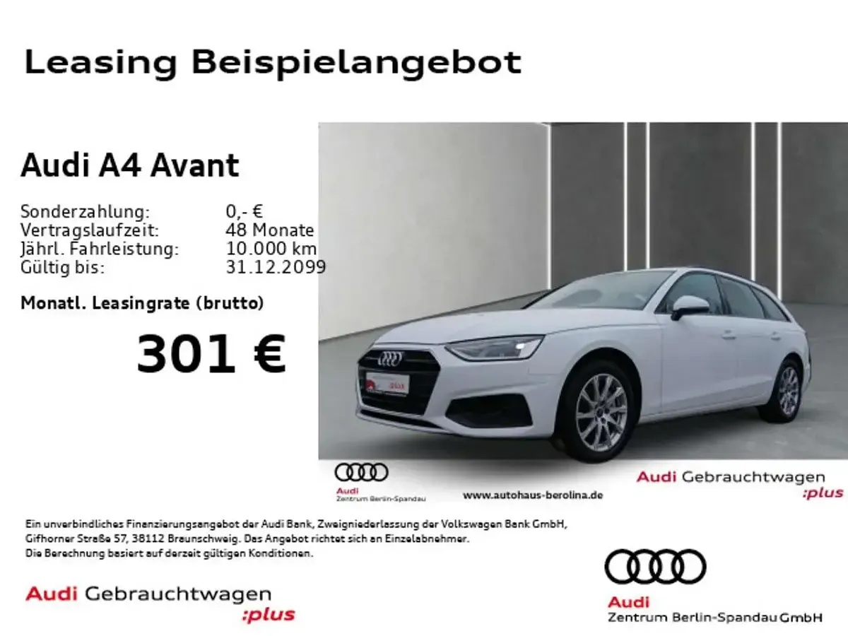 Usata Audi A4 204 CV (150 kW) 2023 Bianco Station wagon